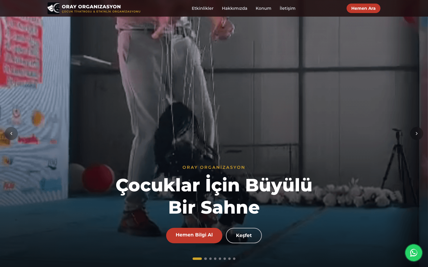 Çocuk Tiyatrosu web sitesi ekran görüntüsü